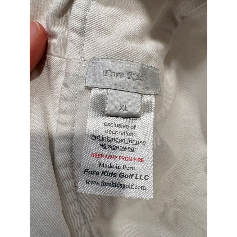 Fore Kids Golf St Regis Princeville White Bucket Hat Navy Trim Cotton XL - Picture 7 of 11